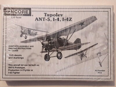 Encore #1013 1/72 Scale, Tupolev ANT-5, I-4, I-4Z