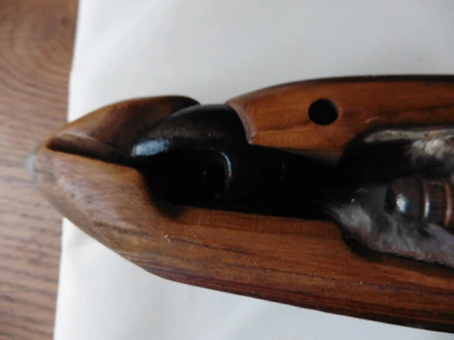 grande navette de métier à tisser ancienne - Photo 4/4