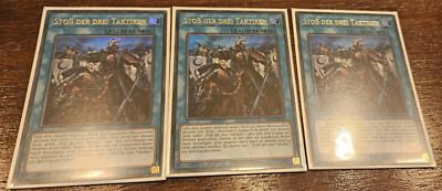 Yu-Gi-Oh 3x Stoß der drei Taktiken / Triple Tactics Thrust