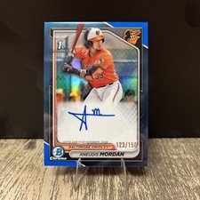 2024 Bowman Aneudis Mordan Chrome Prospect Auto Blue Refractor 1st #123/150
