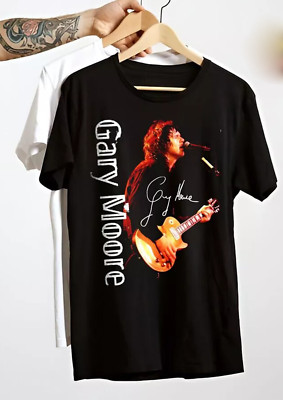 Rare Gary Moore Singer Shirt  Size S-5XL Black Cotton SG239