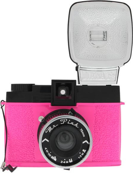 Lomography Diana F+ Mister Pink boîtier rose pour soirées et festivals