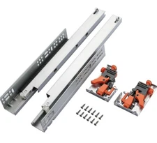 Pair of DTC 18" Undermount Drawer Slides, Full Extension, Soft-Close