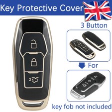Car Key Case Protective Cover for Ford Edge Mondeo S-Max Mustang 3Btn Remote Fob