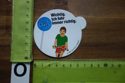 Alter Aufkleber Sammelsticker CornFlakes KELLOGG'S Spruch Kinder Fahrrad 1983