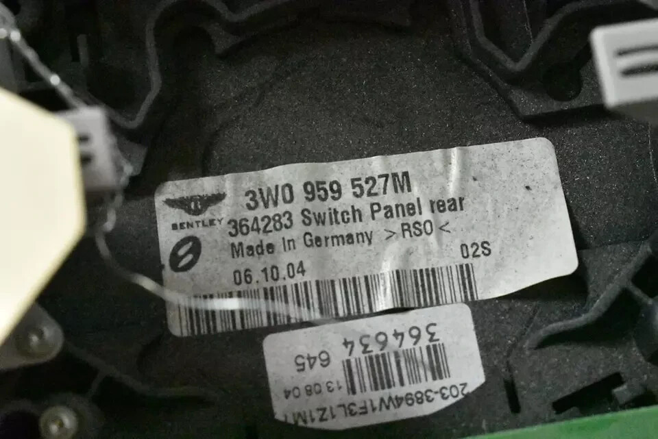 06-12 Bentley Continental GT Coupe Rear Overhead Dome Light Sunroof Control OEM