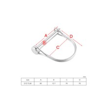 Stainless Steel PTO Pin Round Arch Wire Shaft Locking Lock Pin Coupler Pin