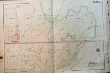 1913 PHILADELPHIA, PENNSYLVANIA TACONY CREEK PARK ATLAS MAP