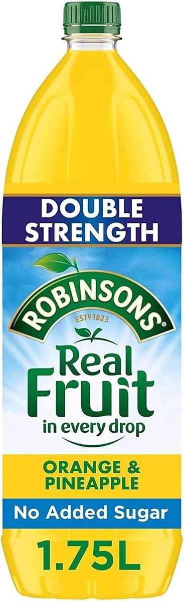 Robinsons Double Strength Orange Pineapple No Added Sugar Fruit Squash  L