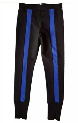 Brand new Sports Leggings with blue stripes on the middle. Zippers on the bottom