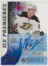 2015-16 Upper Deck Ice Ice Premieres Autographs RC #IPANR Nick Ritchie 085/499