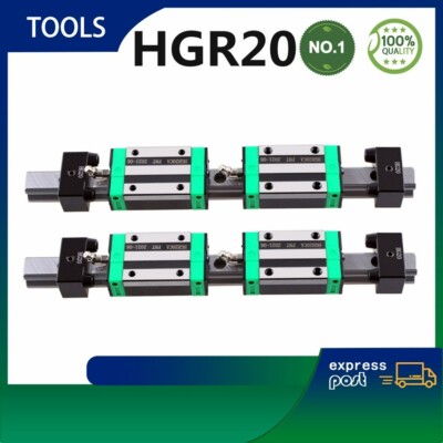 HGR20 Linearführung Schiene+4X HGH20CA Blöcke+4X Begrenzungsblock CNC 200-1700mm