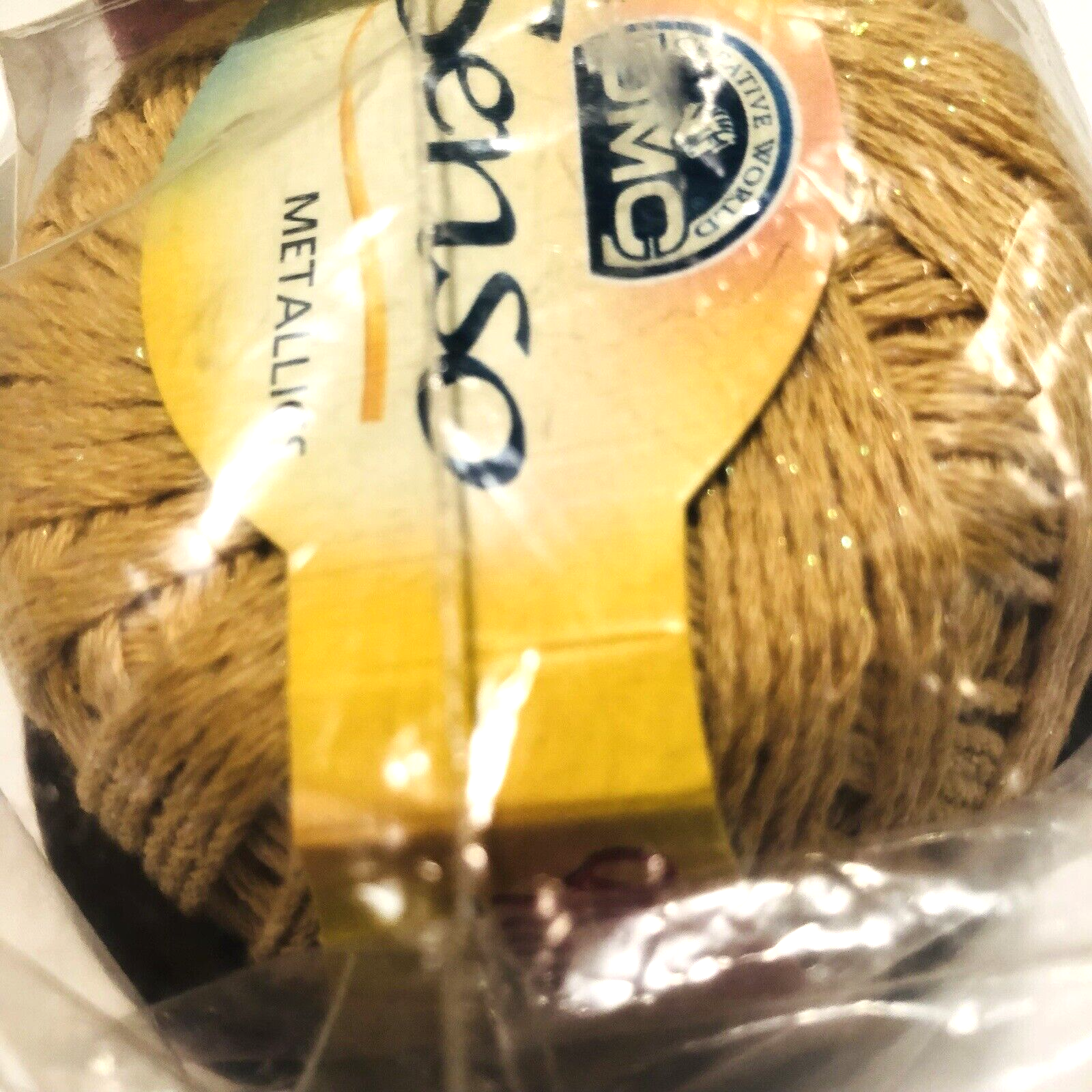 DMC Senso Crochet Quick Finish Yarn 1402 Yellow Gold Lot 153872 Metallic 3  Balls