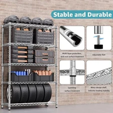 MZG 5-Tier Shelf Storage Shelving Utility Storage Unit Steel Organizer Wire Rack