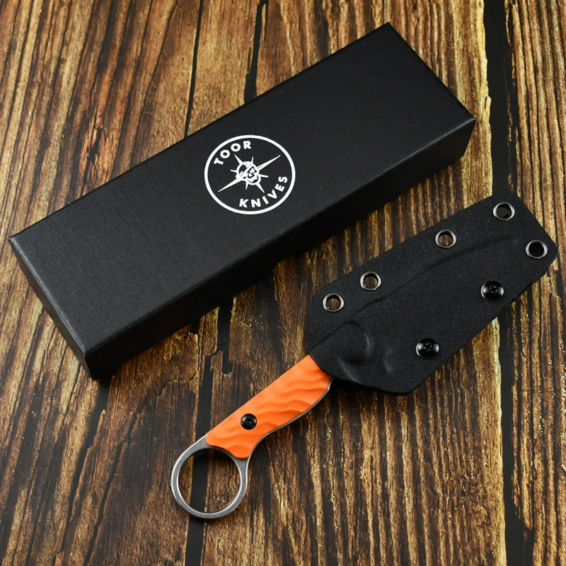 Cuchillo Toro Cinco Estrellas D2 Acero Cuchillo Recto G-10 Mango Exterior Cuchillo de Caza Foto 4 de 4