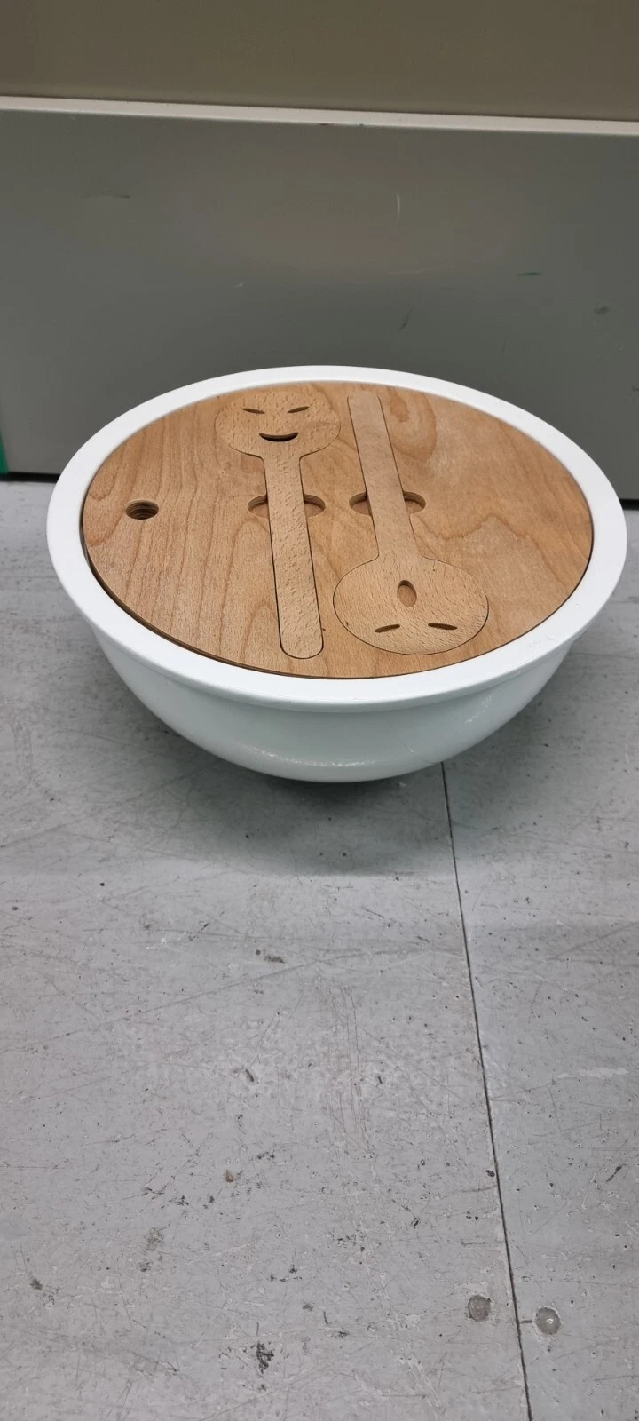 Philip Kenny Large Hand Made Designer Lidded Salad Bowl Mr Ms Servers