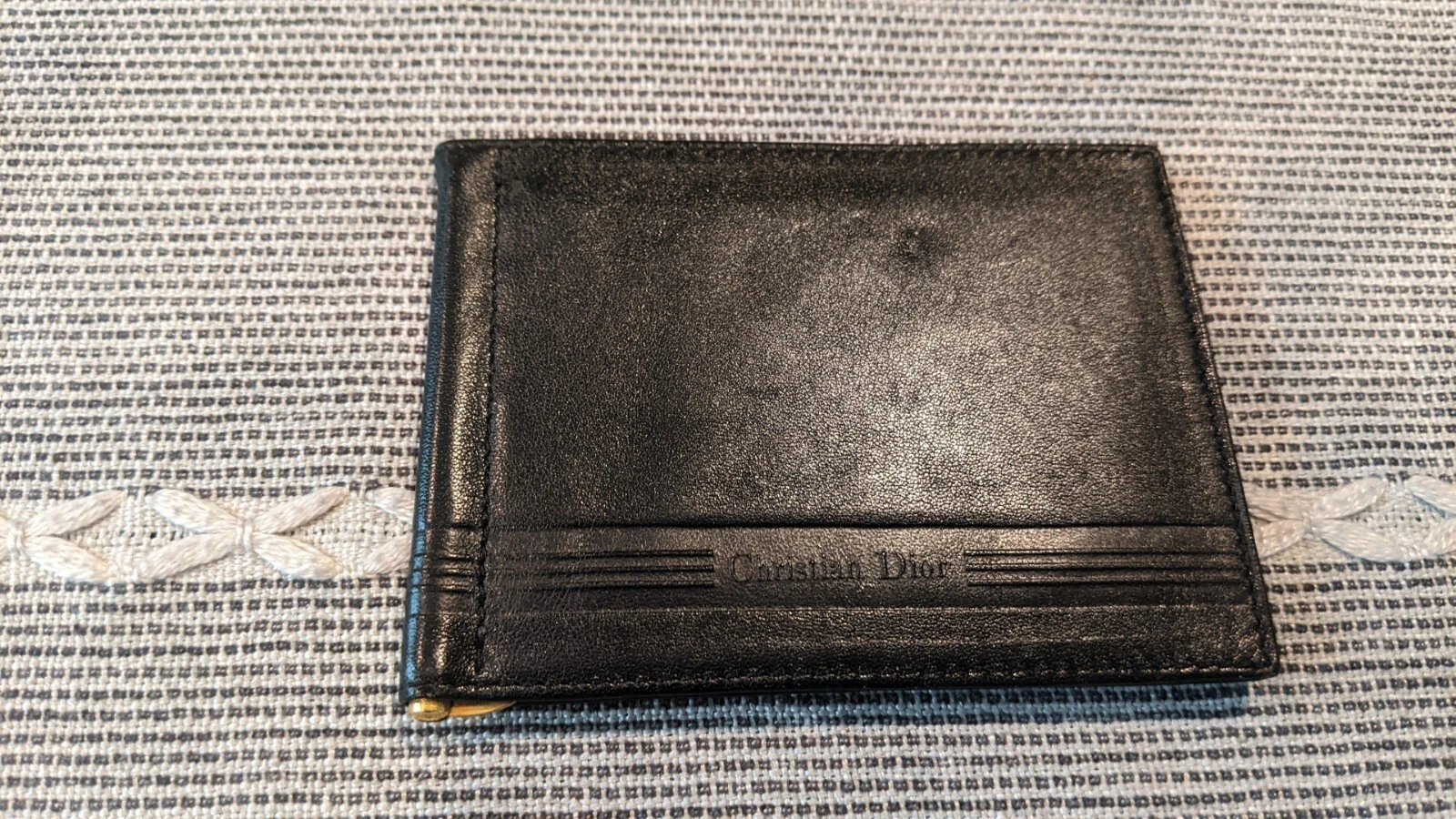 Portefeuille homme vintage Christian Dior avec pince à billets