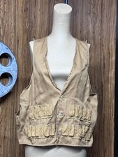 Vintage 50s 60 s Sears Roebuck Hunting Vest Jacket Beige