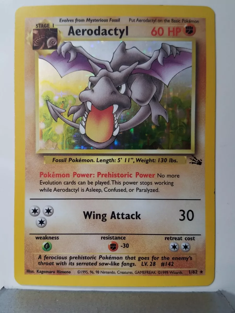 Near Mint Aerodactyl Holo Rare Fossil Set Collection 1/62 Original