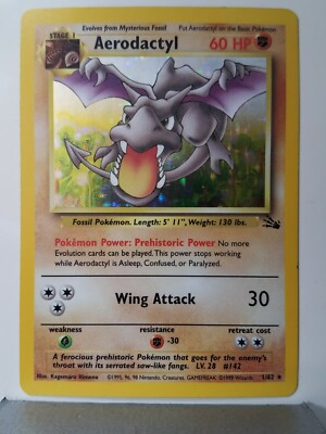Pokemon Fossil Holo Rare Aerodactyl #1