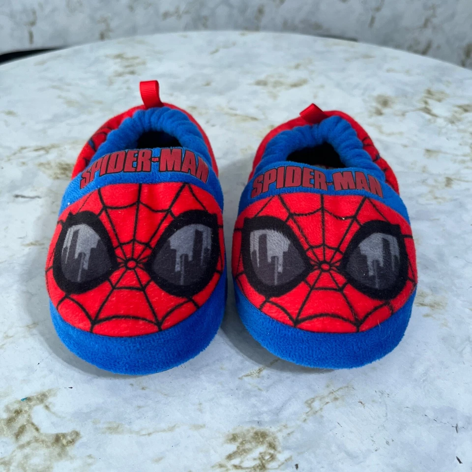 Spiderman Toddler Youth Sz 5 Shoes Red Blue Slip On Soft Bottom Comfort Slippers - Image 3 of 4