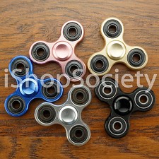 Aluminum Tri Spinner Hand Figet Spinners EDC Anxiety Gyro Desk Toy ADHD -USA-