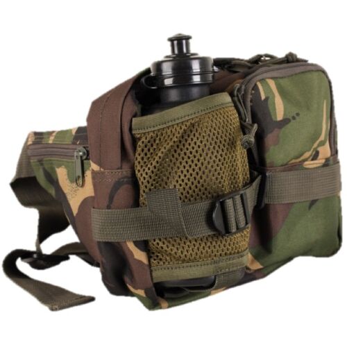 BOYS ARMY CAMO WAIST BAG AND WATER BOTTLE WALLET BUMBAG CAMPING TRAVEL HOLIDAY - Afbeelding 1 van 3