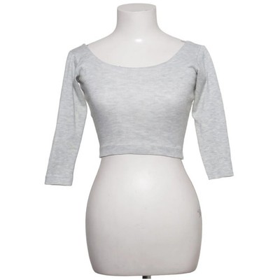 Back to Back, Crop Top, Größe: XS, Grau, Einfarbig, Feinstrick, Damen #Pk5