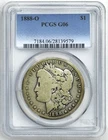 1888-O Morgan Silver Dollar $1, PCGS G06, 90% Silver Coin Even Toning (Ref 9579)