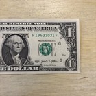 Birthday, Anniversary, Note 3/31/63 Uncirculated One Dollar Fancy Serial Number  — photo 2