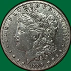 1889-CC Morgan Dollar Extremely Fine XF Coin, Cleaned #38744