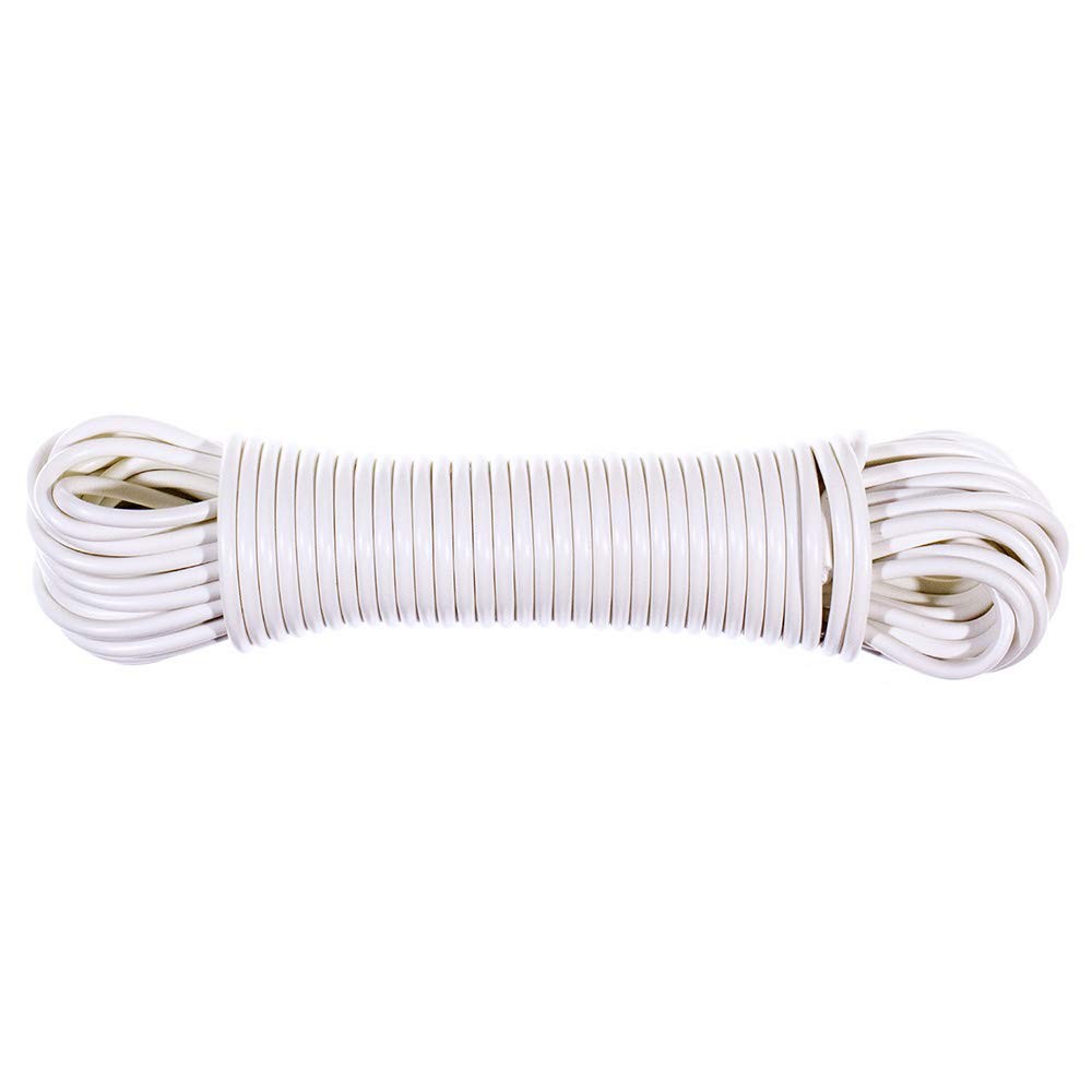 Plastic Coated Clothesline – Weatherproof Synthetic Fiber Reinforced Cord for...
