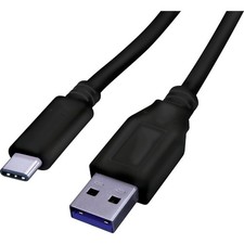 Blue Jet 6 Ft. Black Type-C USB to Type-A USB Charging & Sync Cable BJ-1011 Blue