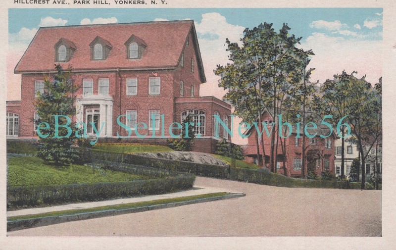 Yonkers NY - HILLCREST AVENUE AT PARK HILL - Postcard