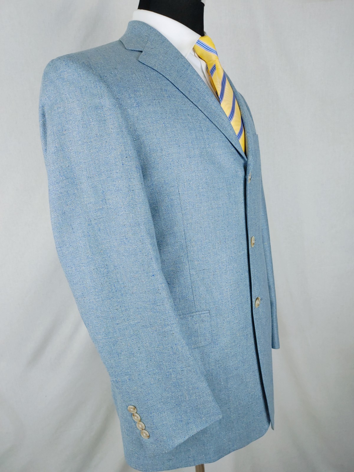 Hart Schaffner Marx Blazer Men's 38/39R Light Blue Sport Coat Jacket Wool USA