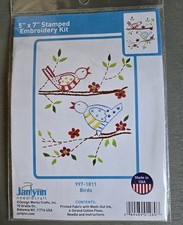 Janlynn Stamped Embroidery Kit 5" x 7" Birds 997-1811  New in Sealed Package