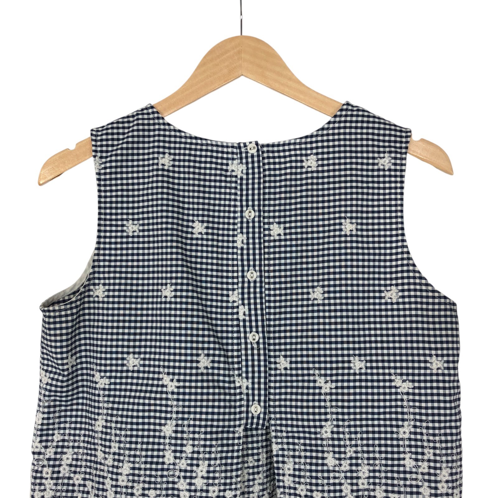 Zara Gingham Plaid Print Embroidered Tank Top Shirt Size M Western Cowgirl Boho thumbnail 6