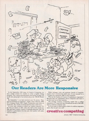 #ad #ad Creative Computing Magazine Ad 1984 Vintage Computer Enthusiast Art $16.77