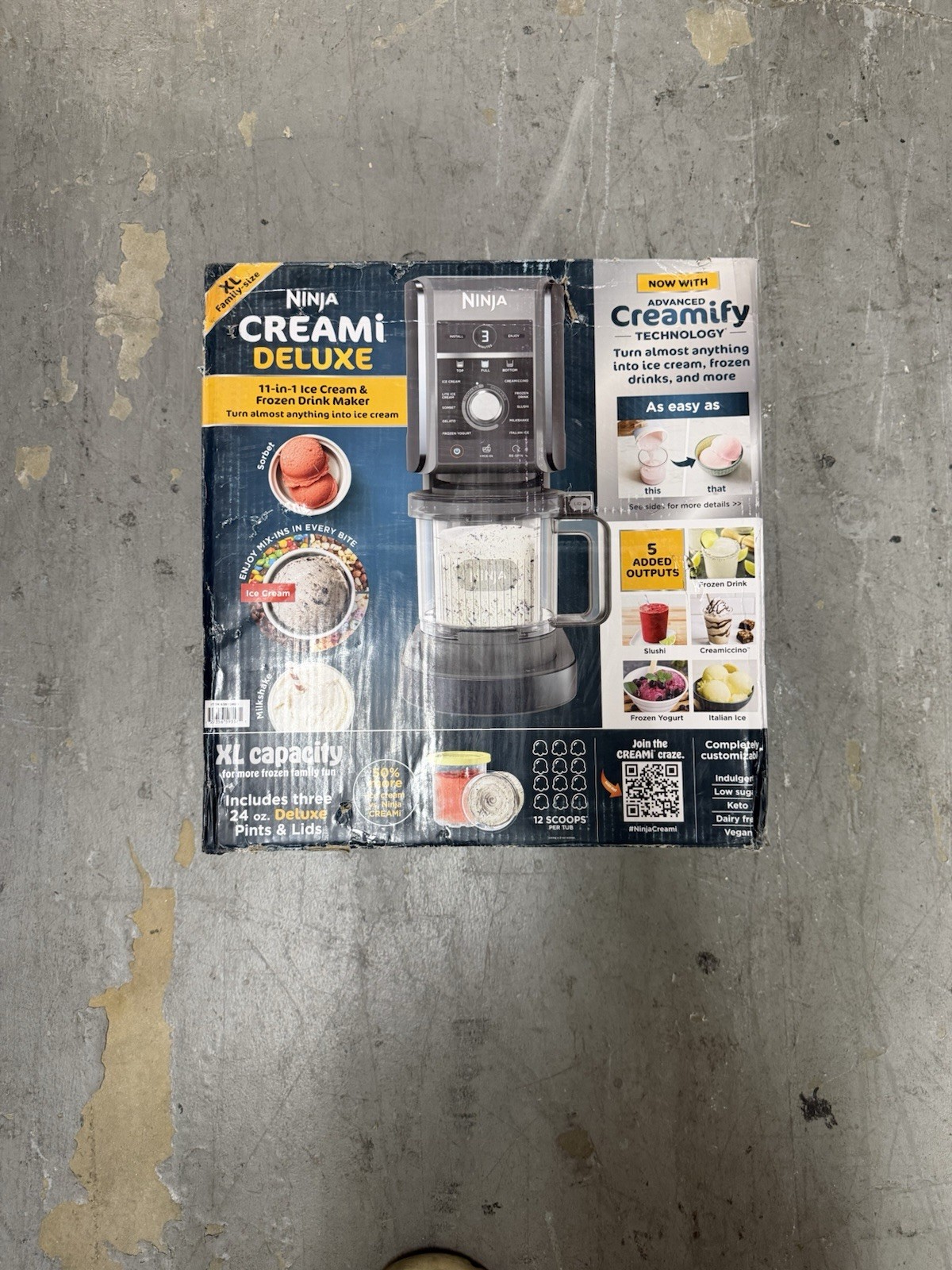 Ninja CREAMi Deluxe 11-in-1 Ice Cream and Frozen Maker XL Size