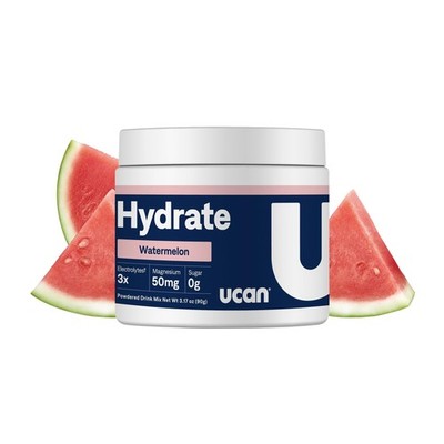 UCAN Hydrate Electrolyte Drink Mix (Watermelon, 30 Servings) Sugar-Free, Keto-Fr