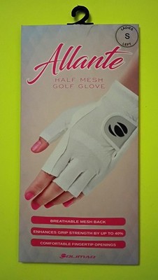 Orlimar Ladies Half-Finger Golf Glove Womens Left Hand Medium/Large White W22