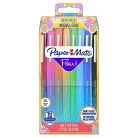Paper Mate Flair Felt Tip Pens Medium Tip (0.7 Mm) Assorted Colours 16 Cou