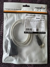Rocstor 1 Port USB to Null Modem RS232 DB9 Serial DCE Adapter Cable W/ FTD 5ft