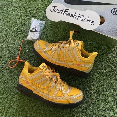 Nike Air Rubber Dunk Off-White University Gold (PRE-OWNED) CU6015-700 Size 10