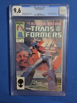 The Transformers #1 CGC 9.6  White Pages - Marvel Comics (1984) Key Issue