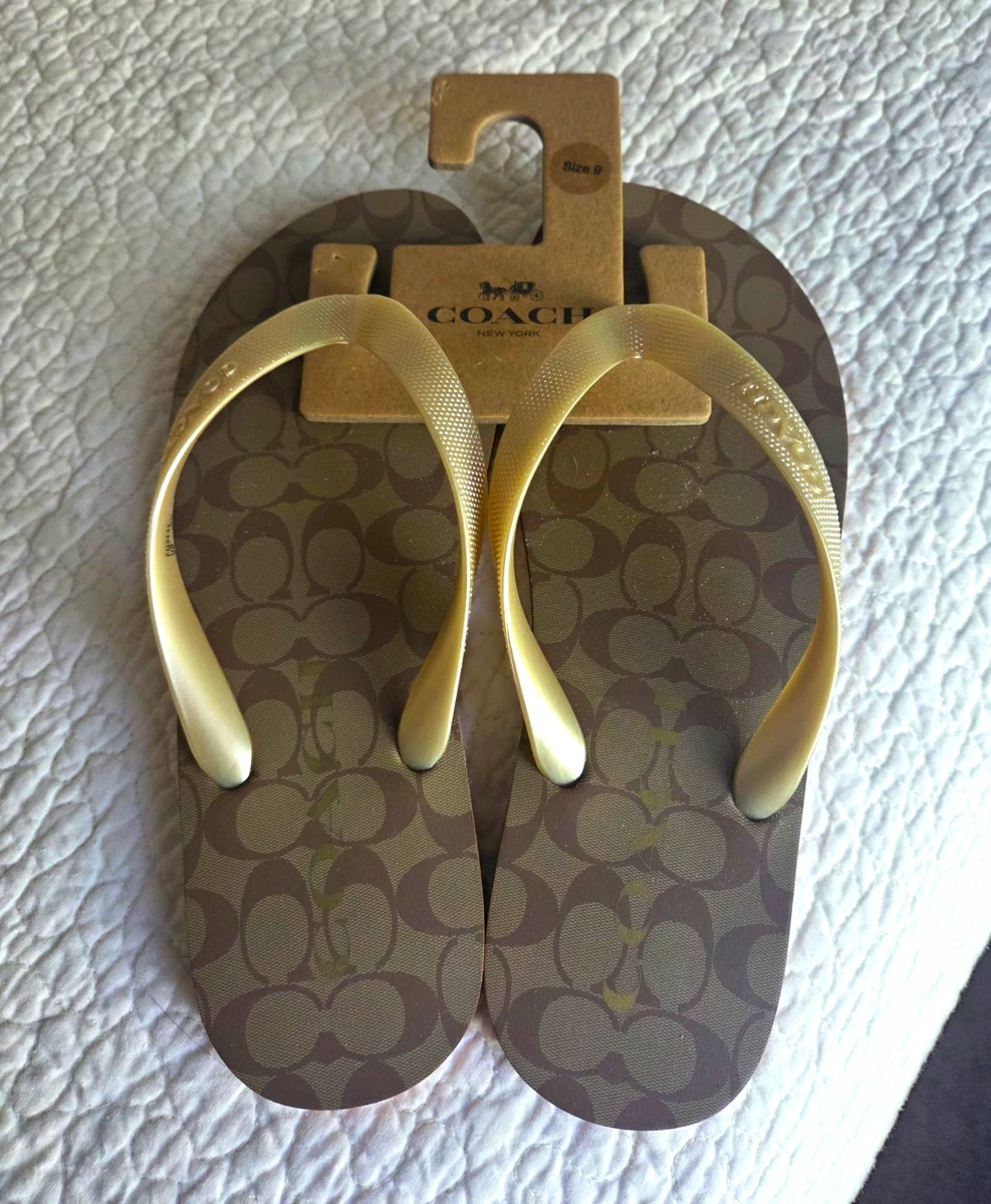 Coach Gold Sandals for Women for sale | eBay