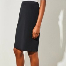 Ming Wang Black Skirt Knee Length Straight Knit Size XS Classic Capsule Wardrobe