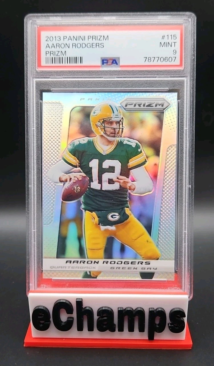 2013 Panini Prizm Aaron Rodgers #115 Silver Prizm Holo PSA 9 Green Bay Packers
