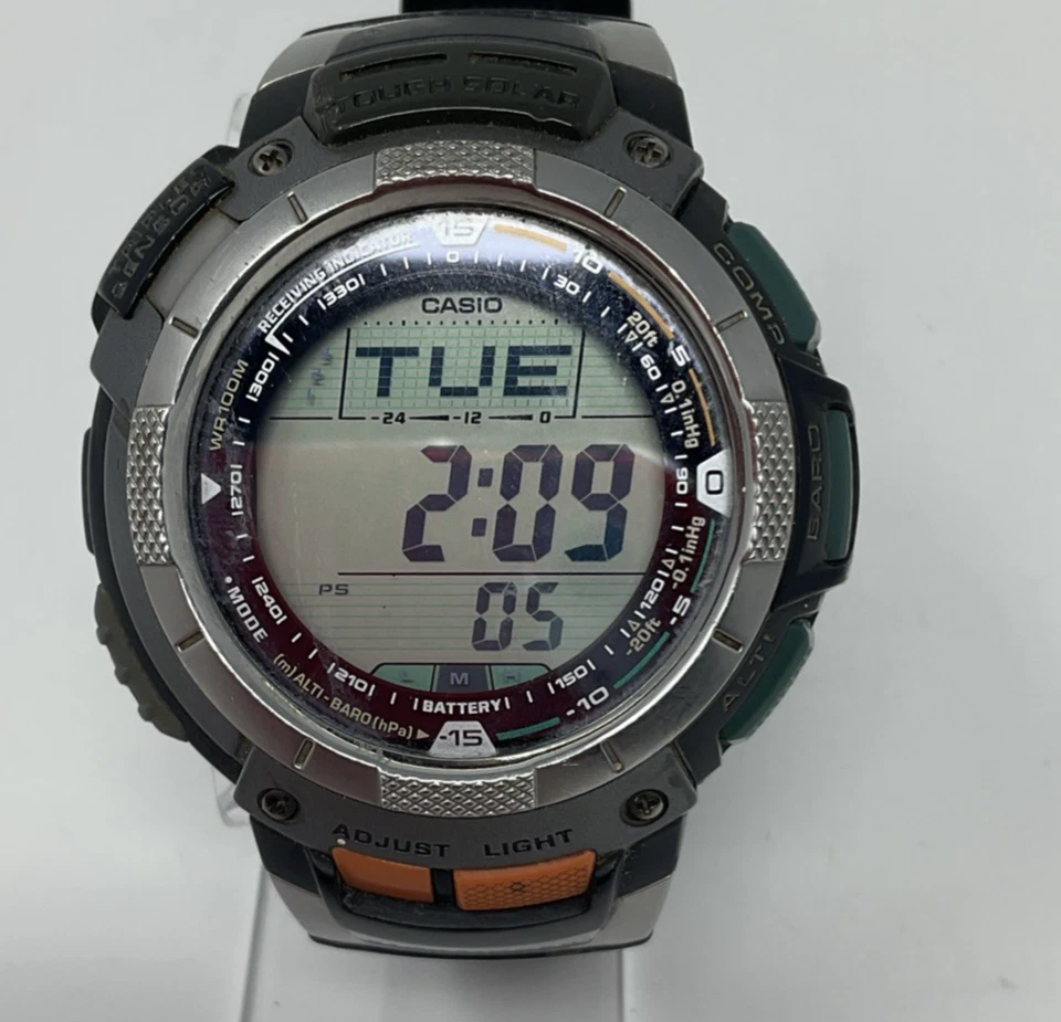 Casio Pro Trek PAW-1100 3043 Tough Solar Pathfinder Wristwatch – Functional w/ S - Image 4 of 4