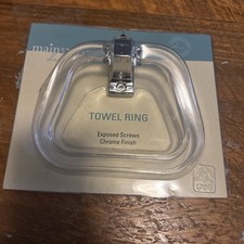 Mainstays Dec r Chrome Finish Towel Ring with Exposed Screws
